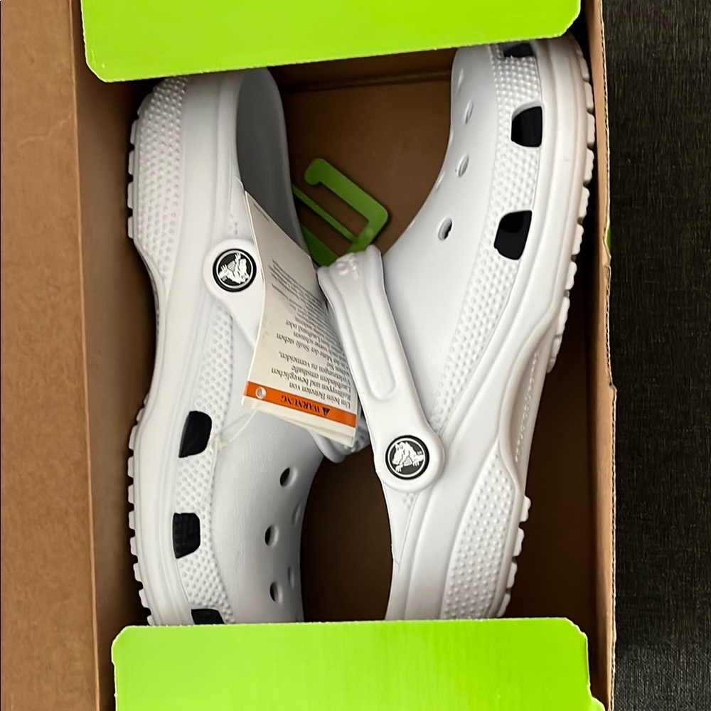 CROCS White Classic Clogs
